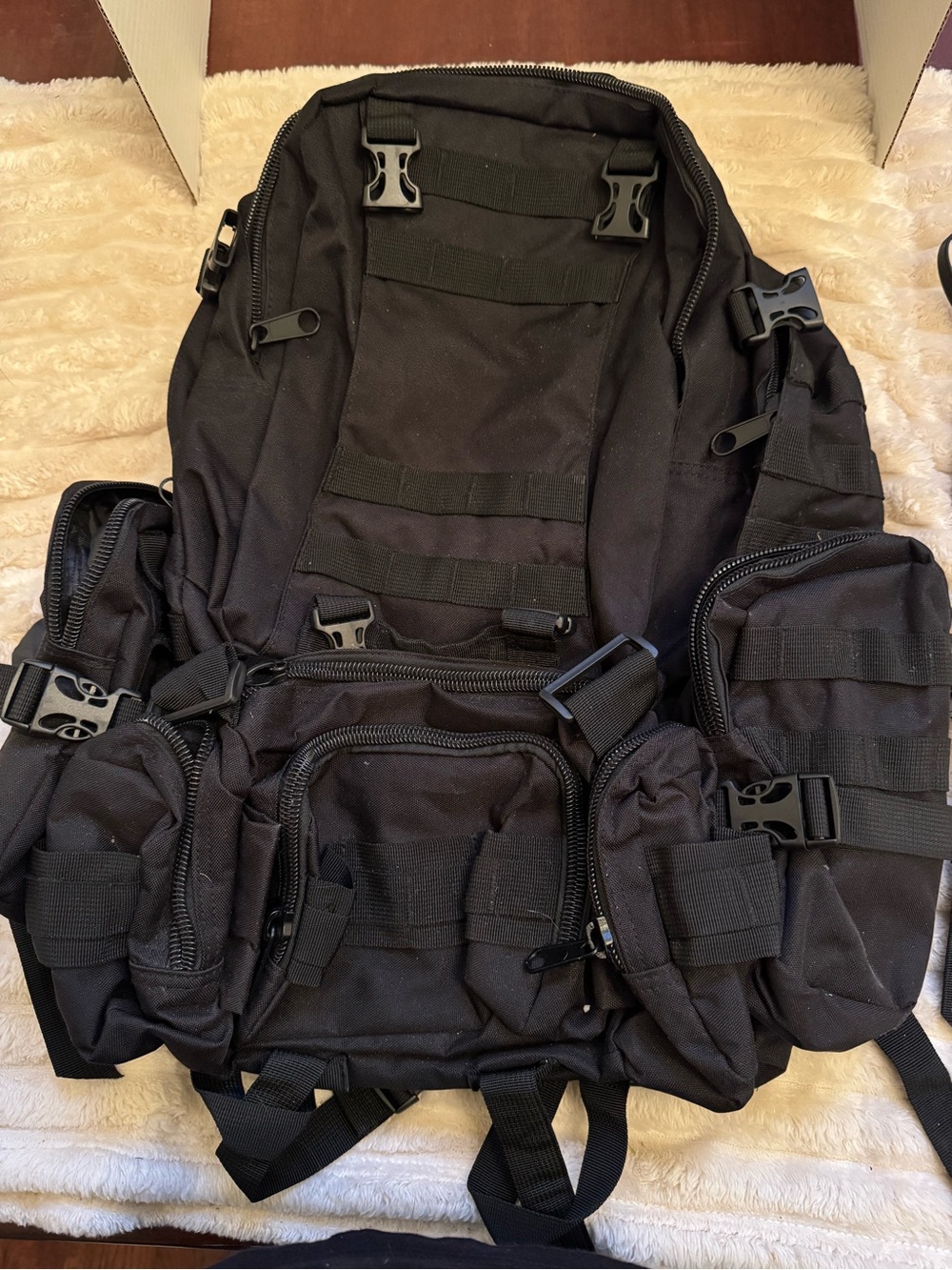 Black Tactical Backpack - Durable Utility Pack